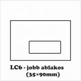 LC6 jobb ablakos boríték