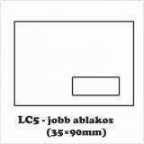 LC5 jobb ablakos boríték