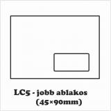 LC5 jobb ablakos boríték
