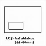 LC5 bal ablakos boríték