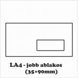 LA4 jobb ablakos boríték