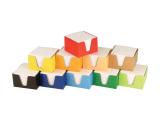 Kockatömb+doboz 9x9x6cm fehér, egyszínű doboz